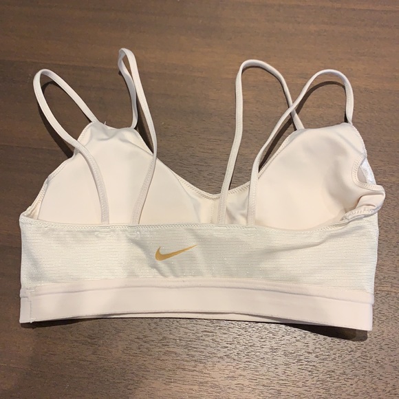 Nike sportsbra - light tan with gold & silver - Picture 2 of 2